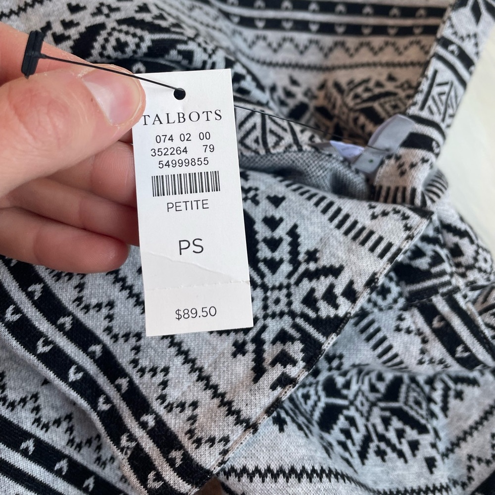 Talbots Split Neck Pullover- Winter Wonderland Fa… - image 5